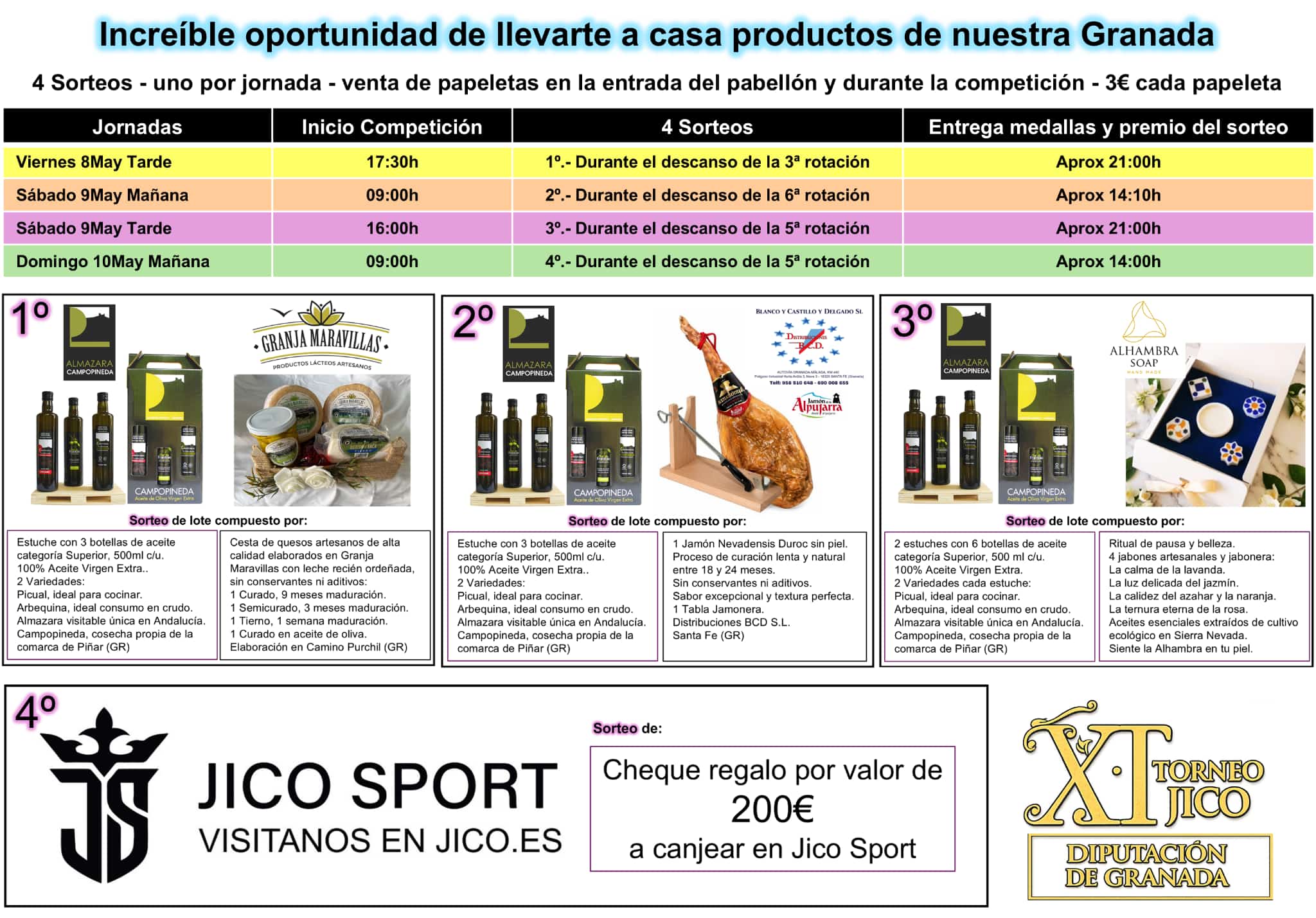 Banner de sorteos JICO 2026